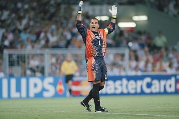 Jos Luis Chilavert con la seleccin de Paraguay.