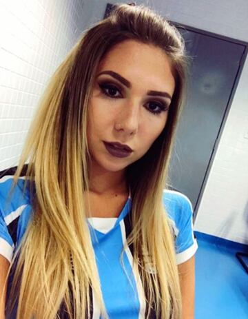 Carolina Potaluppi, la hija del entrenador del Gremio Renato Gaúcho.