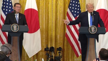 Trump praises Japan’s Prime Minister for masterfully handling reporter’s tariff question