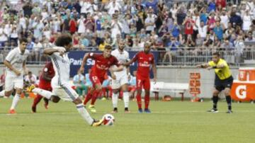 Marcelo grabbed a consolation for Real Madrid from the penalty spot late on in the first half.