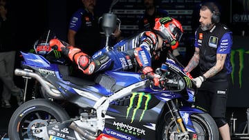 Fabio Quartararo se sube a la Yamaha de MotoGP en Jerez.