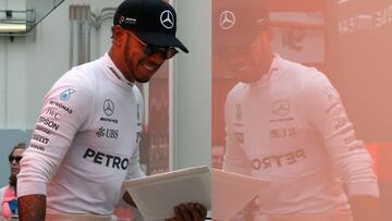 Lewis Hamilton durante los test de Barcelona.