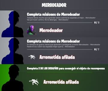 Desaf&iacute;os y misiones generales de Merodeador en Fortnite