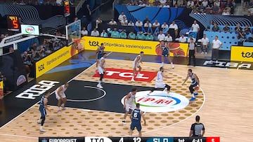 Vean la locura de primer cuarto de Doncic: historia con mayúsculas de los Eurobasket