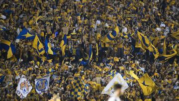 Action photo during the match Tigres UANL vs America corresponding Semifinal of the MX League of the Apertura 2017 Tournament.
Foto de accion durante el partido Tigres UANL vs America, correspondiente a la Semifinal de la Liga MX del Torneo Apertura 2017, en Estadio Universitario en la foto: Fans
02/12/2017/MEXSPORT/Jorge Martinez