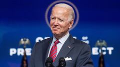 U.S. President-elect Joe Biden speaks about the economy and the final U.S. jobs report of 2020 at his transition headquarters in Wilmington, Delaware, U.S., December 4, 2020. REUTERS/Leah Millis     TPX IMAGES OF THE DAY