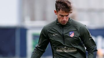 El centrocampista español del Atlético de Madrid Marcos Llorente durante un entrenamiento.