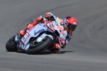 Marc Márquez durante el Gran Premio de Aragón de MotoGP.