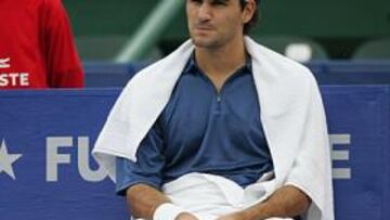 <b>LA PRIMERA. </B>Federer se deshizo cómodamente de Gaudio en la primera jornada de la Copa Masters.