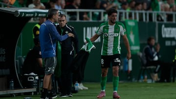 Fornals, tras ser cambiado ante Osasuna.