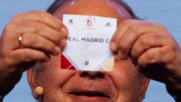 La papeleta del Real Madrid en un sorteo de la Copa del Rey.