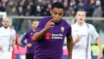 Fiorentina&#039;s forward Luis Muriel controls the ball during a Serie A soccer match between Fiorentina and Sampdoria at the Artemio Franchi stadium in Florence, Italy, Sunday, Jan. 20, 2019. (Claudio Giovannini/ANSA via AP)