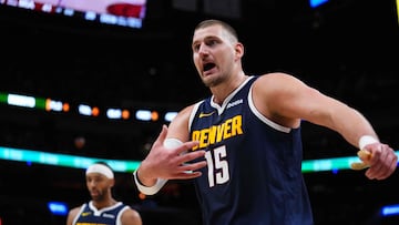 Nuggets coach David Adelman spoke about the injury to his star player after he limped off the court.