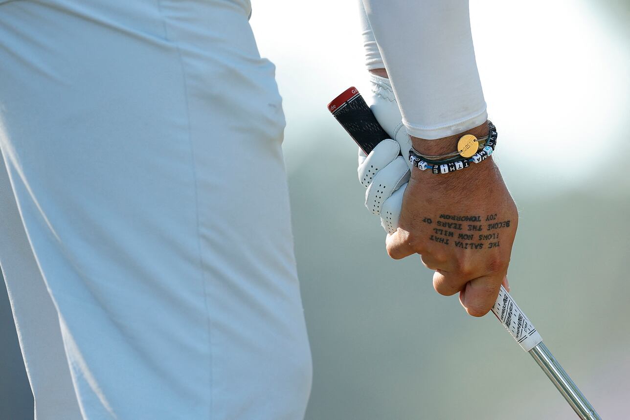 Matthieu Pavon’s tattoo What is written on the French golfer’s hand