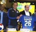 Así fue la presentación de Suazo en un club de showbol mexicano