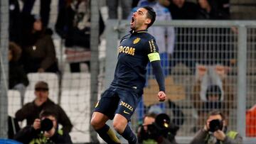 Football Soccer - Marseille v Monaco - French Ligue 1 - Orange Velodrome stadium, Marseille, France 15/01/2017 - Monaco&#039;s Radamel Falcao reacts after scoring. REUTERS/Jean-Paul Pelissier