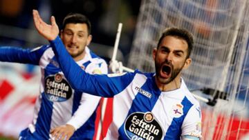 Adrián fue clave en el triunfo del Depor con dos goles