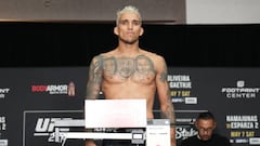 Charles Oliveira has been stripped of his UFC lightweight belt after he was found to be a half-pound too heavy for his title defense on Saturday.