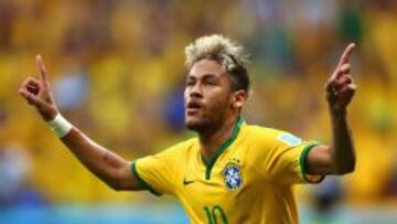 Neymar celebra el segundo gol ante Camer&uacute;n.