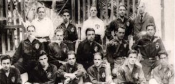 Primeros jugadores y primer uniforme del Atlas en 1916.