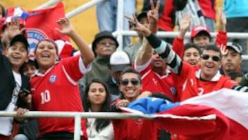 Aficionados de la selecci&oacute;n de f&uacute;tbol de Chile