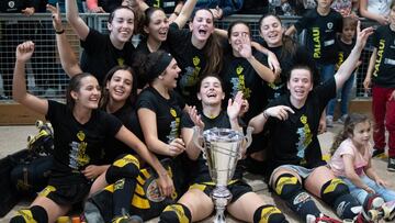 Campeonas de la Liga OK de hockey patines femenino.