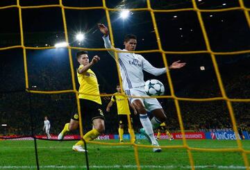 Raphael Varane pounces in the 68th minute to put Real Madrid ahead again.