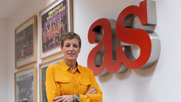 Visita de Elisa Aguilar, nueva presidenta de la FEB, a la redacci¨®n del Diario AS.