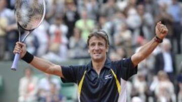 Tommy Robredo celebra su victoria sobre Nicolas Almagro. Ahora le toca un hueso a&uacute;n m&aacute;s duro: David Ferrer.