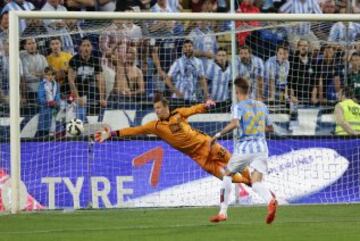 Gol anulado al Málaga.