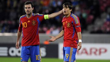 Bojan en un partido con la sub-21 de España