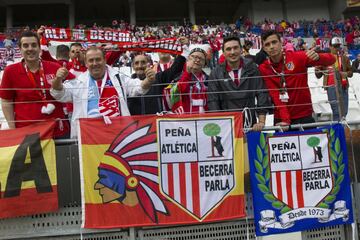 Aficionados del Atlético de Madrid.