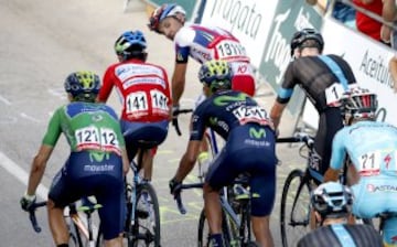 Purito vigila a Froome, Quintana, Esteban Chaves, Aru y Valverde.