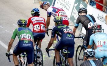 Purito vigila a Froome, Quintana, Esteban Chaves, Aru y Valverde.