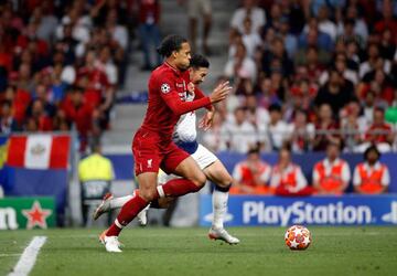 Virgil van Dijk in action against Tottenham