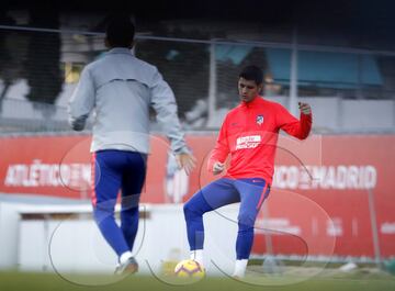 Álvaro Morata se ejercitó en la Ciudad Deportiva del Cerro del Espino.