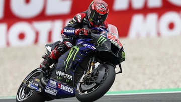 Quartararo a lomos de la Yamaha.