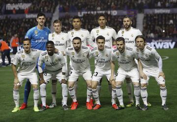 El once inicial del Real Madrid. 