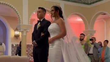 Andrea Valdiri y Felipe Saruma durante su matrimonio