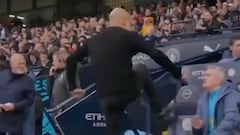 Guardiola goes wild: bench kicked in fury after Arsenal’s incredible equalizer