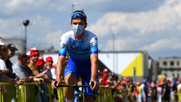 El ciclista noruego del BikeExchange Amund Grøndahl Jansen, antes de tomar la salida en la tercera etapa del Tour de Francia 2022.