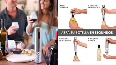 El sacacorchos eléctrico que tarda ocho segundos en abrir cualquier botella de vino