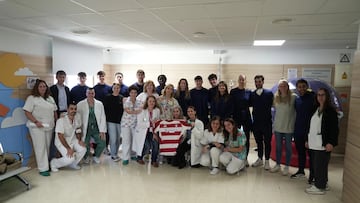 Visita navideña al hospital