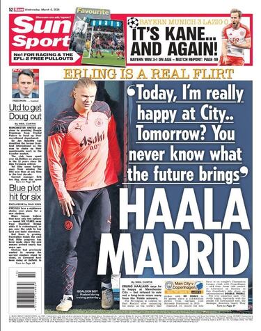 Haaland: temor en Inglaterra con el Madrid