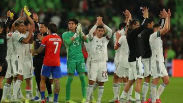 Jugadores de la Selecci&oacute;n Mexicana despu&eacute;s del partido contra Chile