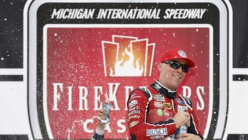 NASCAR star Kevin Harvick claimed a victory at Michigan International Speedway on Sunday, but it wasn’t enough to get him a spot at the Cup Series playoffs.