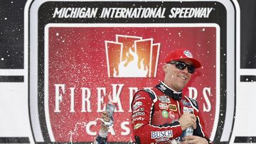 NASCAR star Kevin Harvick claimed a victory at Michigan International Speedway on Sunday, but it wasn’t enough to get him a spot at the Cup Series playoffs.