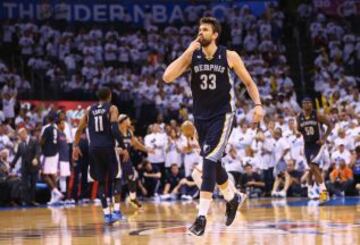 El equipo del pívot español se impuso 84-88 a los Oklahoma City Thunder en el Chesapeake Energy Arena de Oklahoma City.