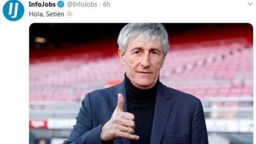 Quique Setién en una imagen de Infojobs.