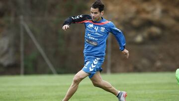 Cristian García, en un entrenamiento.